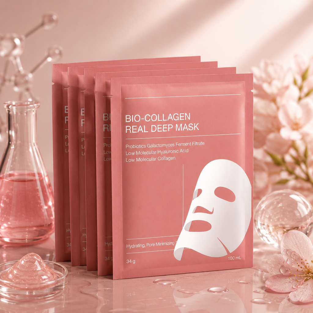 Pack de 5 Mascarillas Faciales de Colágeno – Hidratación, Firmeza y Rejuvenecimiento de la Piel