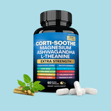 CORTI-SOOTHE 13 en 1 – Fórmula Avanzada para Estrés, Ansiedad, Enfoque Mental y Bienestar Emocional – Extra Strength 60 Cápsulas Veganas