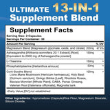 CORTI-SOOTHE 13 en 1 – Fórmula Avanzada para Estrés, Ansiedad, Enfoque Mental y Bienestar Emocional – Extra Strength 60 Cápsulas Veganas