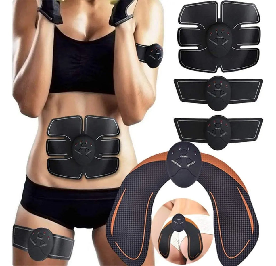 Pack Fitness EMS Completo – Estimulador Muscular de Glúteos + Kit Abdominal EMS para Tonificar y Fortalecer el Cuerpo