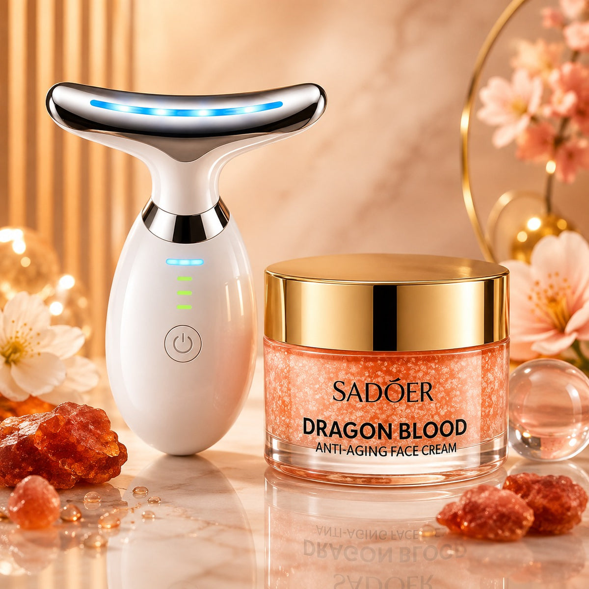 Combo Crema Facial Antiseñales + Masajeador Facial