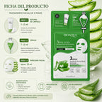 Máscara Facial de Aloe Vera y Colágeno en 3 Pasos