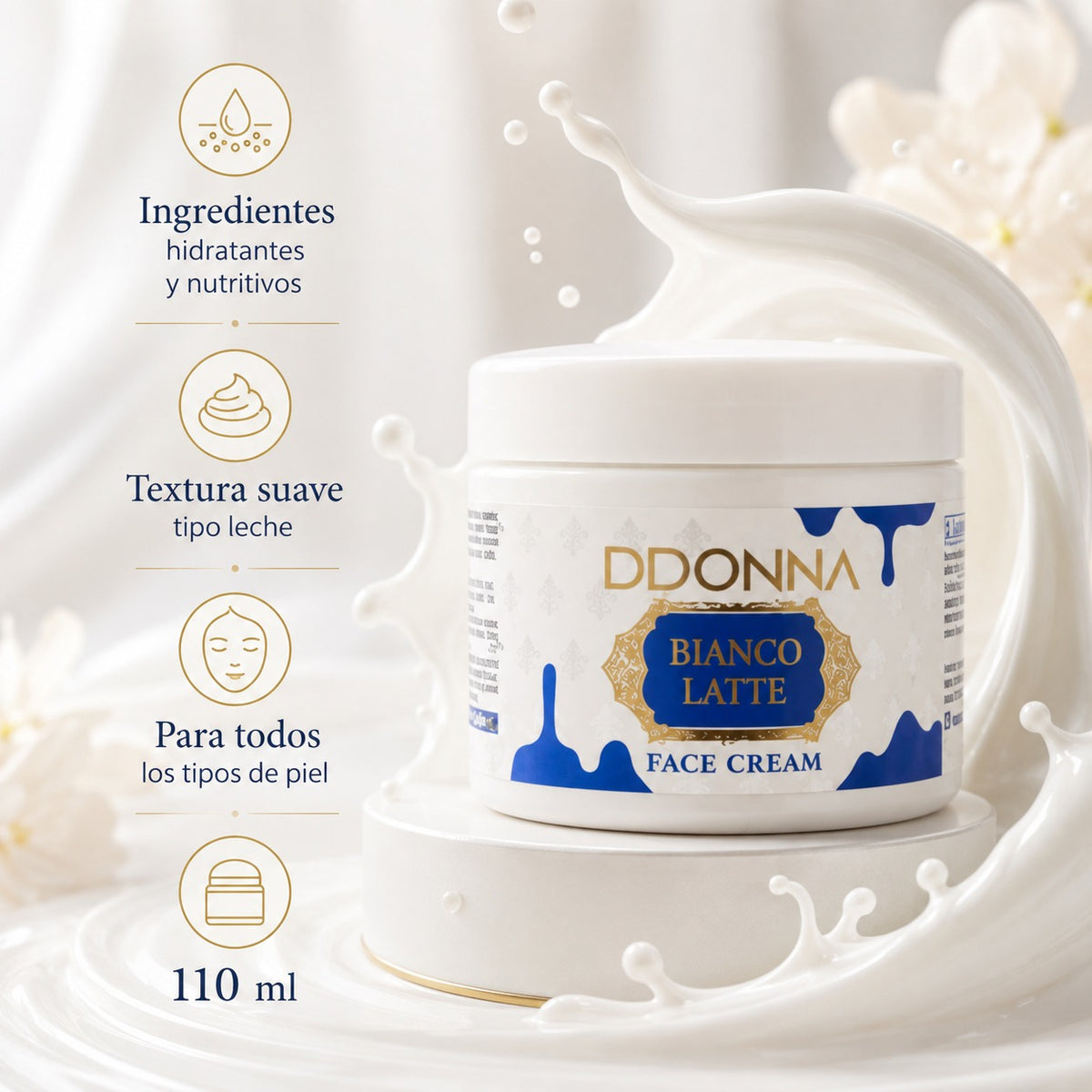Crema Facial Bianco Latte DDonna 110 ml