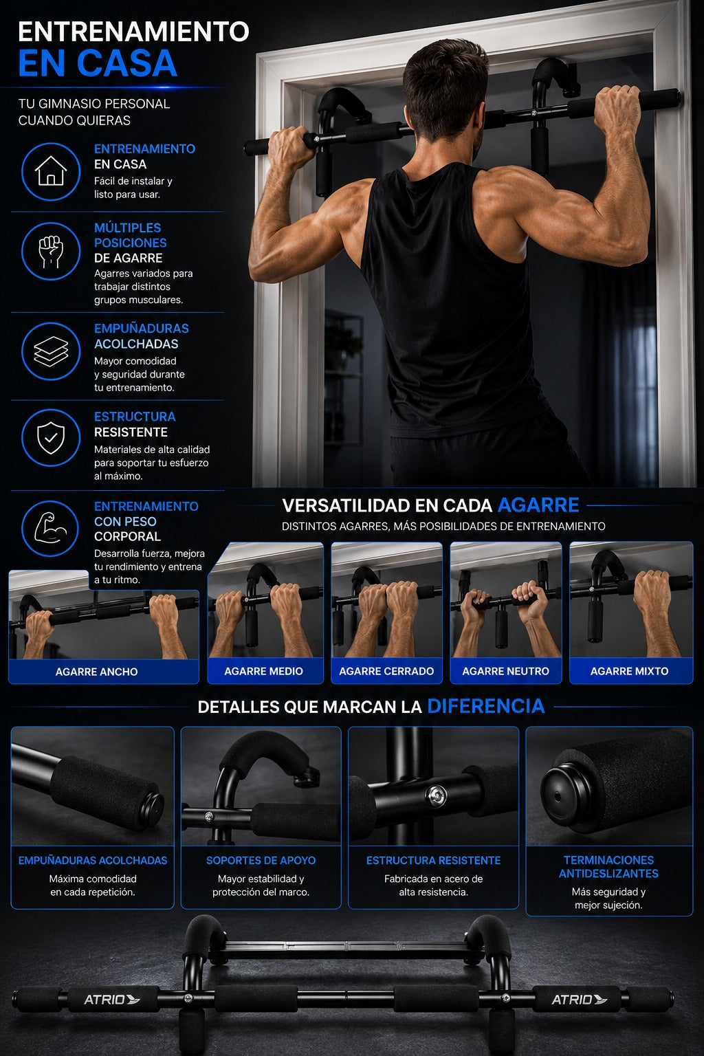 Barra de Entrenamiento Multifuncional
