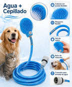 Manguera para Mascotas con Cepillo de Baño