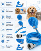 Manguera para Mascotas con Cepillo de Baño