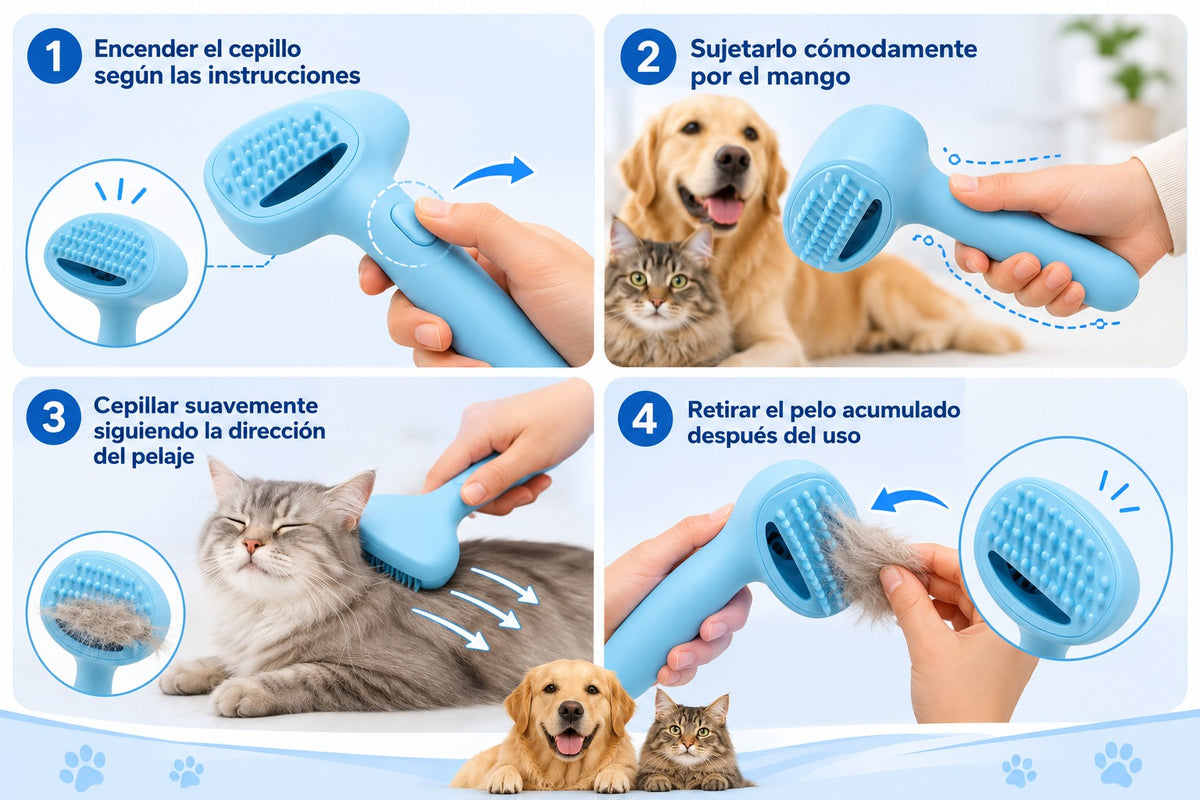 Cepillo Eléctrico para Eliminar Pelo de Mascotas
