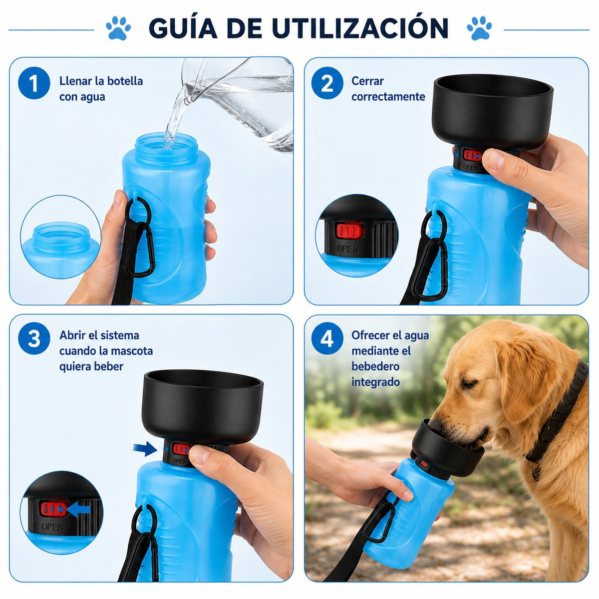 Botella Bebedero Integrado