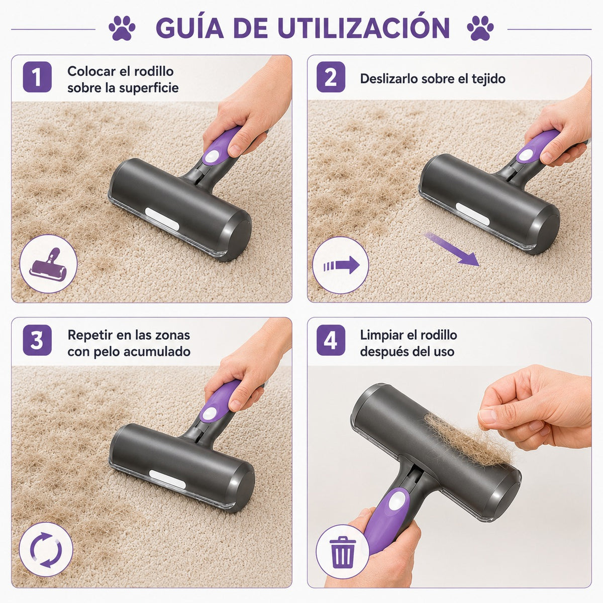 Rodillo Quitapelos para Mascotas