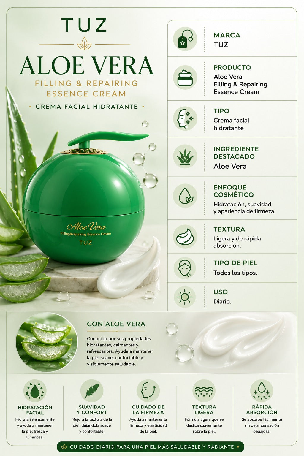 Crema con Aloe Vera TUZ